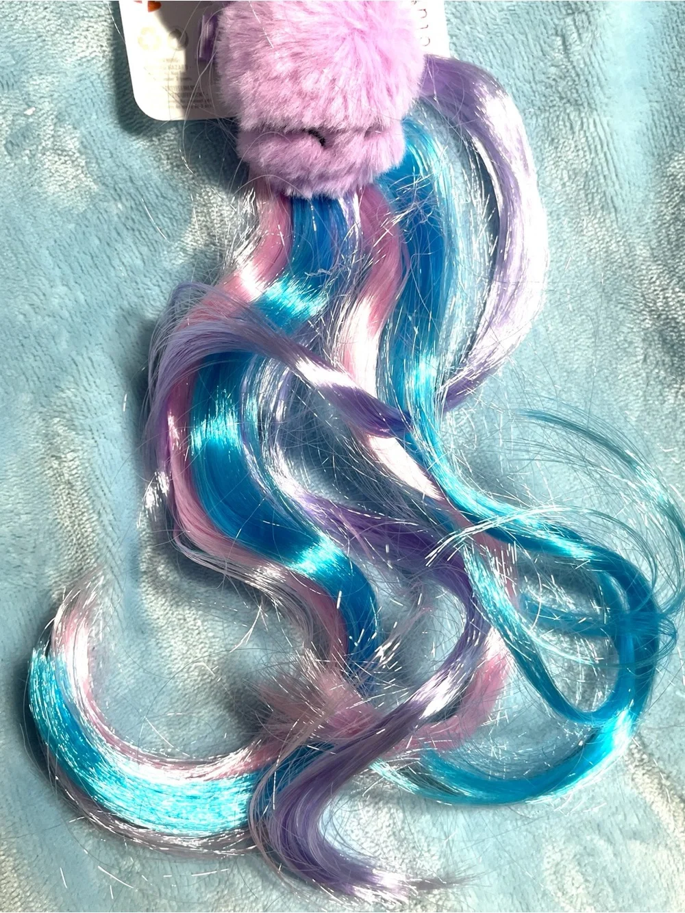 Claire’s Club Unicorn Clip-In Hair Extensions NWT Pink Blue Purple Glitter Horns